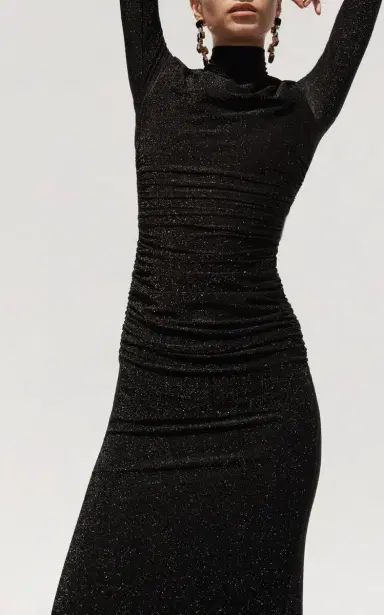 Carolina Herrera Lurex Jersey Turtleneck Midi Dress | Thumbnail 2 Carolina Herrera Lurex Jersey Turtleneck Midi Dress | Thumbnail 2