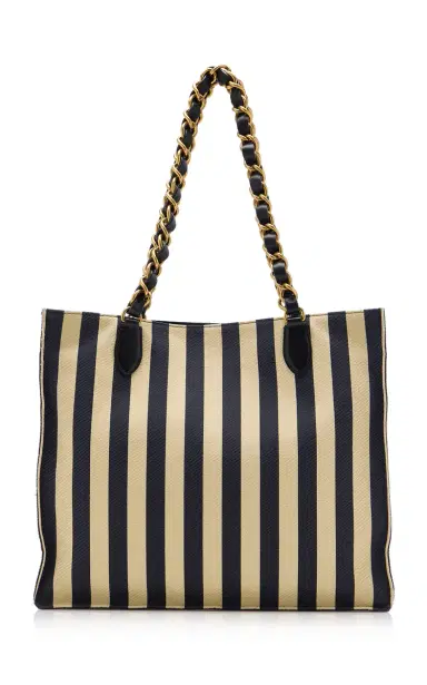Valentino Garavani Tess Striped Denim Tote Bag | Thumbnail 4 Valentino Garavani Tess Striped Denim Tote Bag | Thumbnail 4