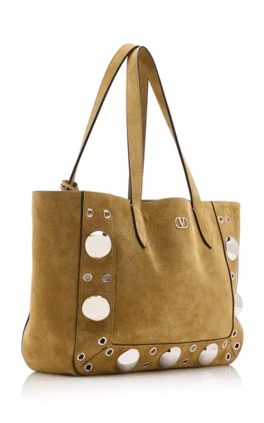 Valentino Garavani Nellcôte Medium Suede Tote Bag | Thumbnail 3 Valentino Garavani Nellcôte Medium Suede Tote Bag | Thumbnail 3