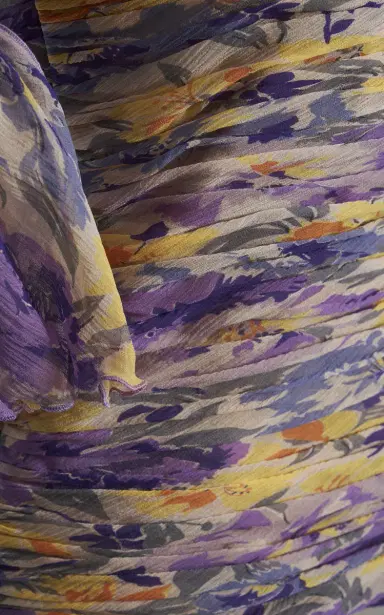 Valentino Garavani Flowerism Pleated Silk-Crepe Top | Thumbnail 5 Valentino Garavani Flowerism Pleated Silk-Crepe Top | Thumbnail 5