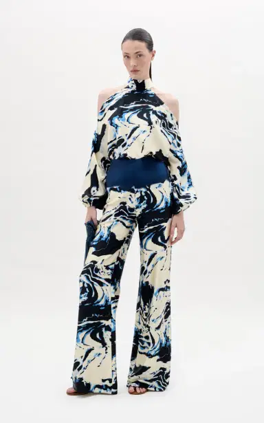 Silvia Tcherassi Safira Asymmetric Silk Top | Thumbnail 2