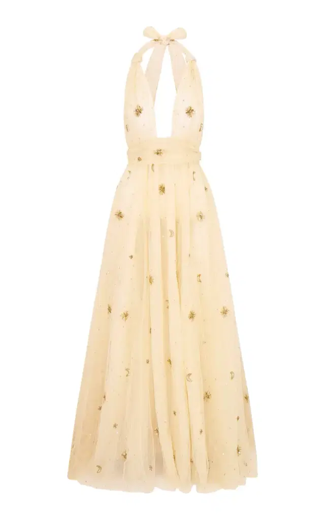 LoveShackFancy Eldora Tulle Maxi Dress
