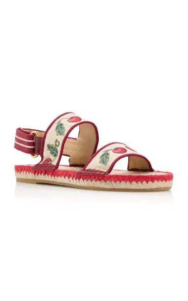 Valentino Garavani VLogo Signature Cherryfic Espadrille Sandals | Thumbnail 5 Valentino Garavani VLogo Signature Cherryfic Espadrille Sandals | Thumbnail 5