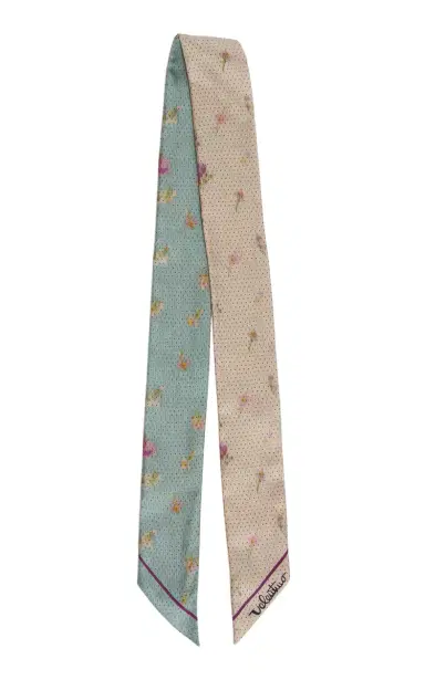 Valentino Garavani Papier Floral Silk Bandeau Scarf | Thumbnail 1 Valentino Garavani Papier Floral Silk Bandeau Scarf | Thumbnail 1