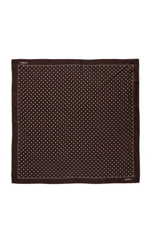 Valentino Garavani Polka-Dot Print Silk Scarf