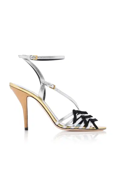 Valentino Garavani Nodine Leather Heeled Sandals | Thumbnail 1 Valentino Garavani Nodine Leather Heeled Sandals | Thumbnail 1