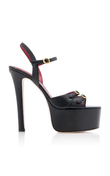 Valentino Garavani Crasher Leather Platform Sandals | Thumbnail 1 Valentino Garavani Crasher Leather Platform Sandals | Thumbnail 1
