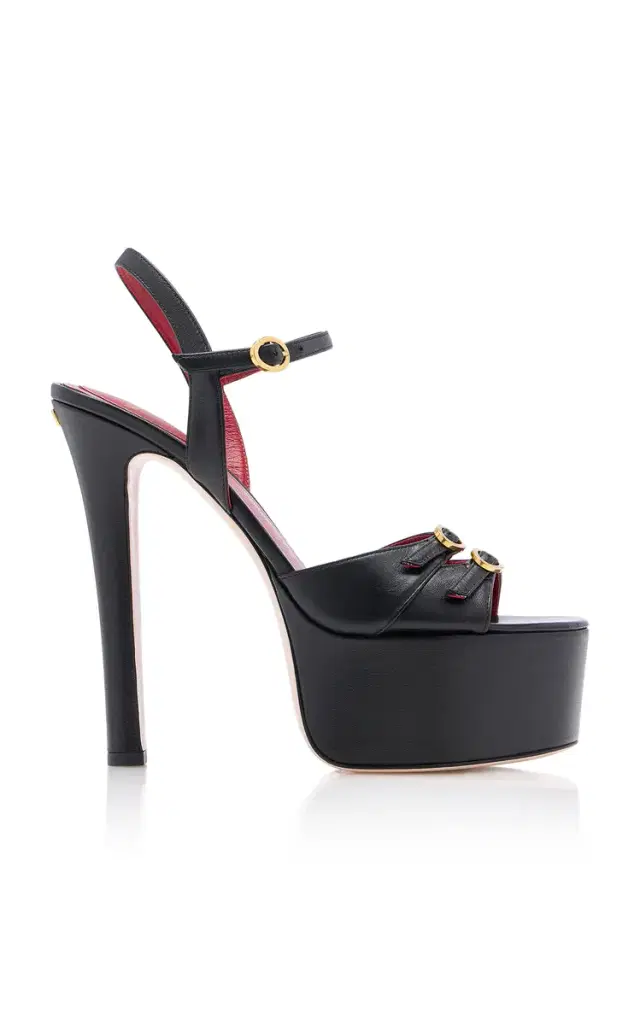 Valentino Garavani Crasher Leather Platform Sandals