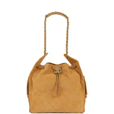 Chanel Chanel Medium 25 Hobo Bag Beige Suede Antique Gold Hardware | Thumbnail 7 Chanel Chanel Medium 25 Hobo Bag Beige Suede Antique Gold Hardware | Thumbnail 7