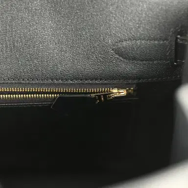 HERMÈS Hermes Birkin 30 Black Box Gold Hardware | Thumbnail 9