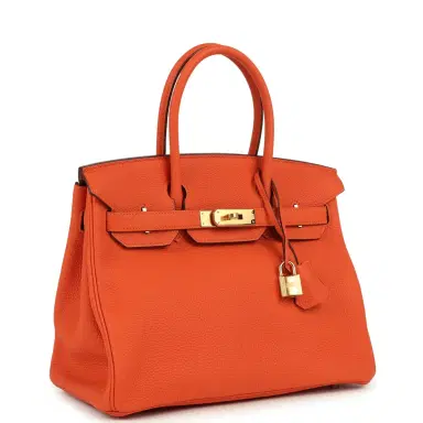 HERMÈS Hermes Birkin 30 Feu Togo Gold Hardware | Thumbnail 2 HERMÈS Hermes Birkin 30 Feu Togo Gold Hardware | Thumbnail 2