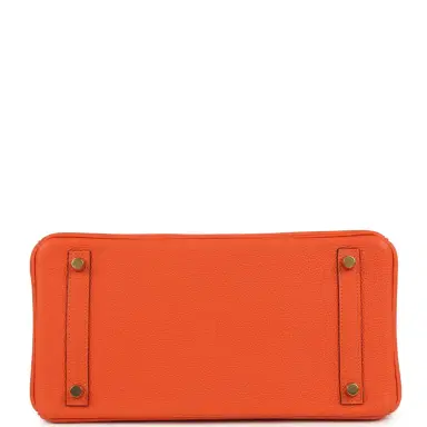 HERMÈS Hermes Birkin 30 Feu Togo Gold Hardware | Thumbnail 6 HERMÈS Hermes Birkin 30 Feu Togo Gold Hardware | Thumbnail 6