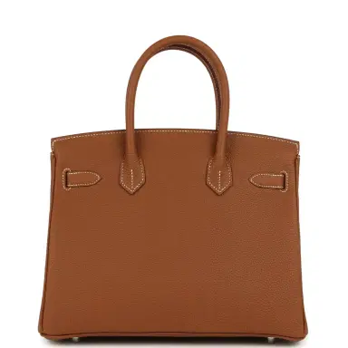 HERMÈS Hermes Birkin 30 Gold Togo Palladium Hardware | Thumbnail 5 HERMÈS Hermes Birkin 30 Gold Togo Palladium Hardware | Thumbnail 5