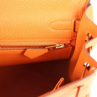 HERMÈS Hermes Kelly Retourne 25 Orange Togo Gold Hardware | Thumbnail 9 HERMÈS Hermes Kelly Retourne 25 Orange Togo Gold Hardware | Thumbnail 9