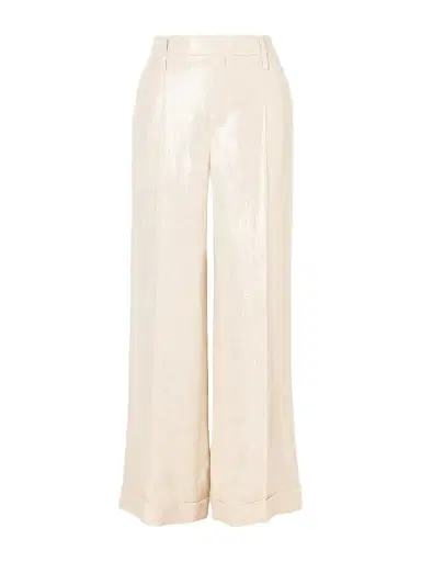 Brunello Cucinelli Metallic Linen Wide-leg Pants | Thumbnail 1 Brunello Cucinelli Metallic Linen Wide-leg Pants | Thumbnail 1