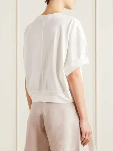 Brunello Cucinelli Bead-embellished Cotton-jersey T-shirt | Thumbnail 4 Brunello Cucinelli Bead-embellished Cotton-jersey T-shirt | Thumbnail 4