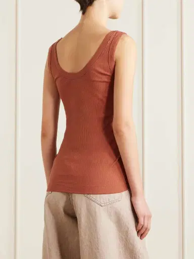 Brunello Cucinelli Ribbed Cotton-blend Tank | Thumbnail 4