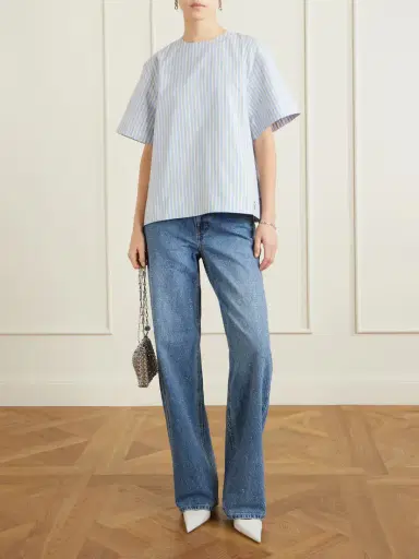 Rabanne Striped Cotton-poplin T-shirt | Thumbnail 2 Rabanne Striped Cotton-poplin T-shirt | Thumbnail 2