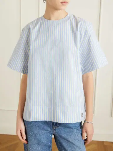 Rabanne Striped Cotton-poplin T-shirt | Thumbnail 3 Rabanne Striped Cotton-poplin T-shirt | Thumbnail 3