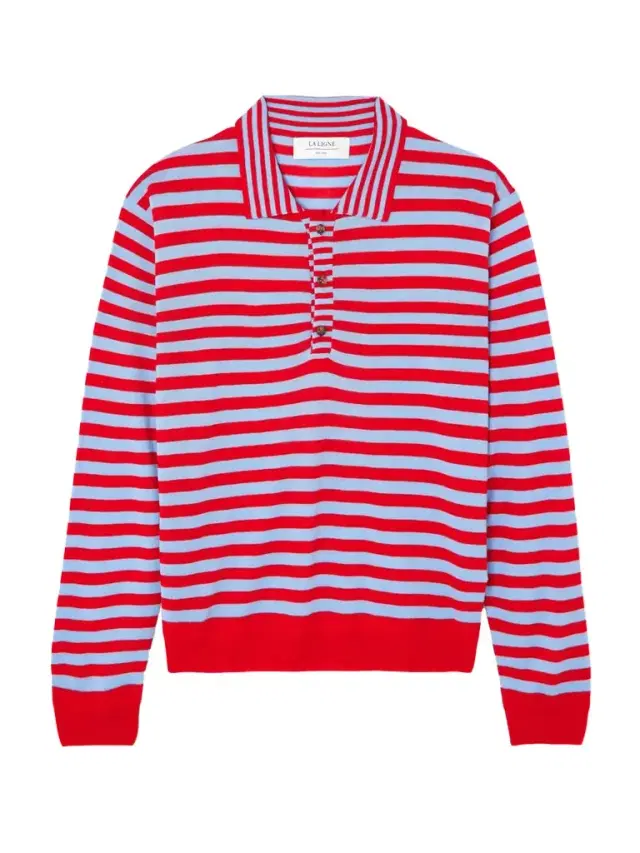 Ben Striped Silk, Wool And Cashmere-blend Polo Sweater