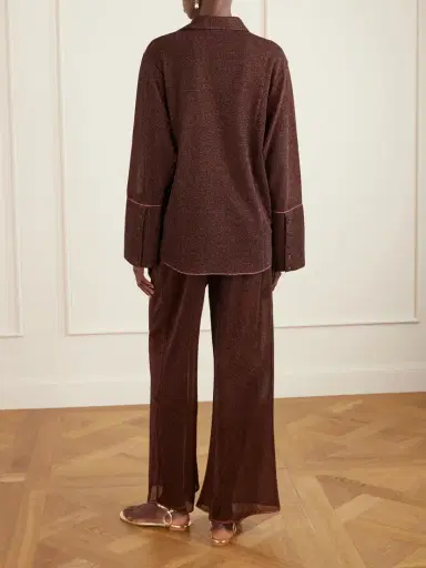Oséree Lumière Metallic Stretch-knit Shirt | Thumbnail 3