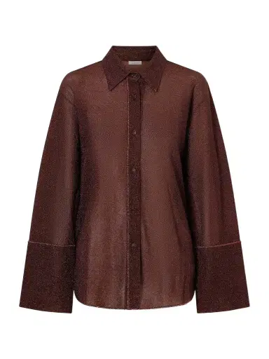 Oséree Lumière Metallic Stretch-knit Shirt | Thumbnail 1