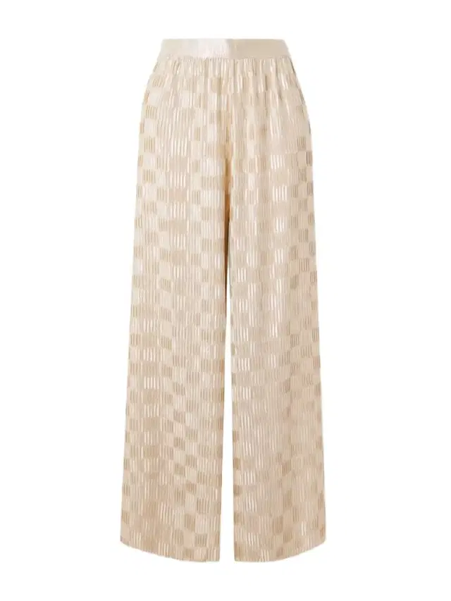 Plissé-satin Wide-leg Pants