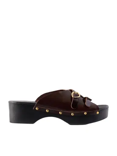 Ancient Greek Sandals Natali Sabot Studded Leather Clogs | Thumbnail 1
