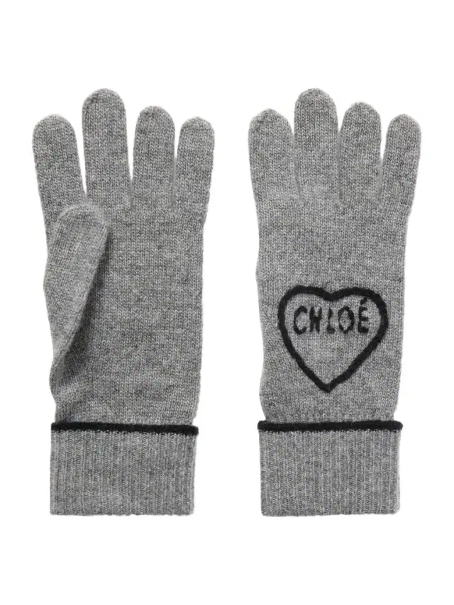 Embroidered Wool And Cashmere-blend Gloves