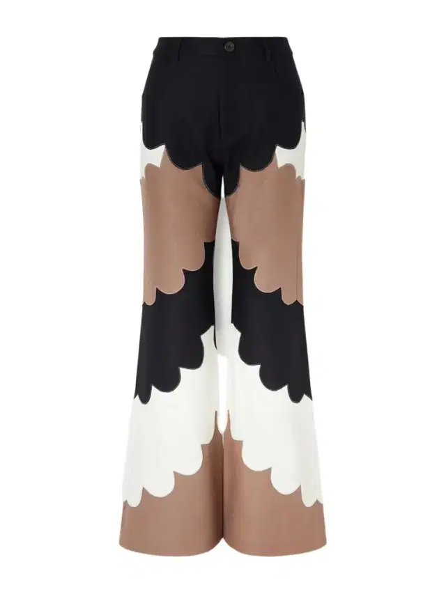 Bunny Cedar Patchworked Silk Flared Pants