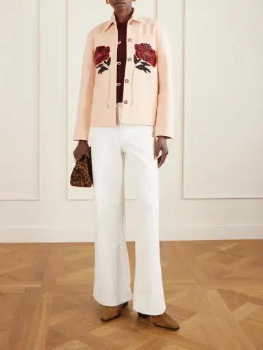 ALIX OF BOHEMIA Jude Bead-embellished Silk-crepe Jacket | Thumbnail 2