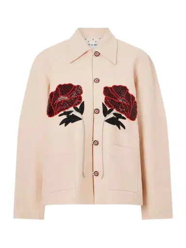 ALIX OF BOHEMIA Jude Bead-embellished Silk-crepe Jacket | Thumbnail 1