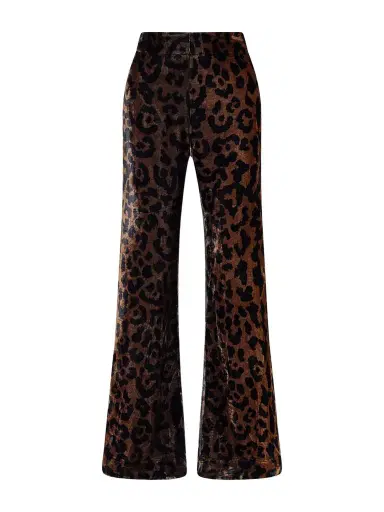 ALIX OF BOHEMIA Farah Leopard-print Velvet Flared Pants | Thumbnail 1