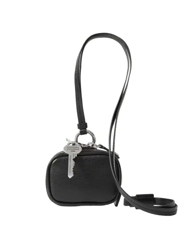 Camero Embellished Leather Keychain