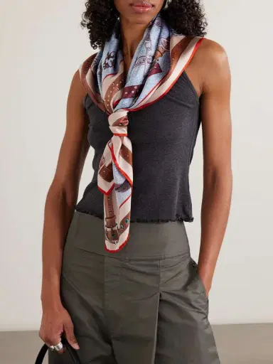 Acne Studios Printed Silk-satin Scarf | Thumbnail 4 Acne Studios Printed Silk-satin Scarf | Thumbnail 4