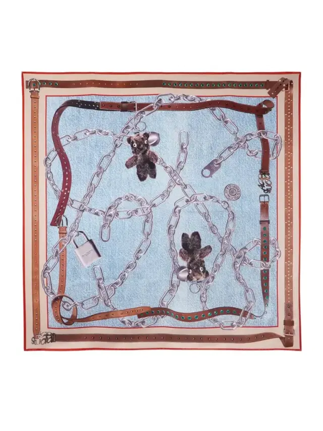 Acne Studios Printed Silk-satin Scarf