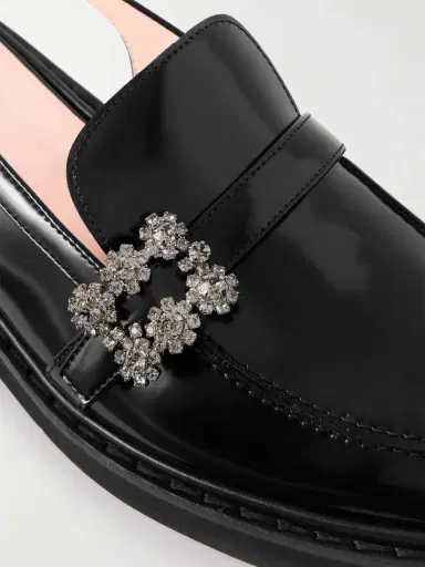 Roger Vivier Viv Rangers Crystal-embellished Leather Slingback Loafers | Thumbnail 5 Roger Vivier Viv Rangers Crystal-embellished Leather Slingback Loafers | Thumbnail 5