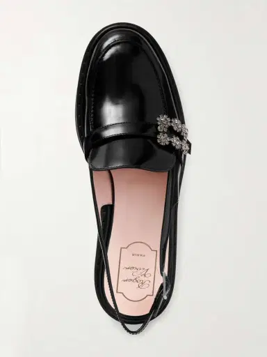 Roger Vivier Viv Rangers Crystal-embellished Leather Slingback Loafers | Thumbnail 6 Roger Vivier Viv Rangers Crystal-embellished Leather Slingback Loafers | Thumbnail 6