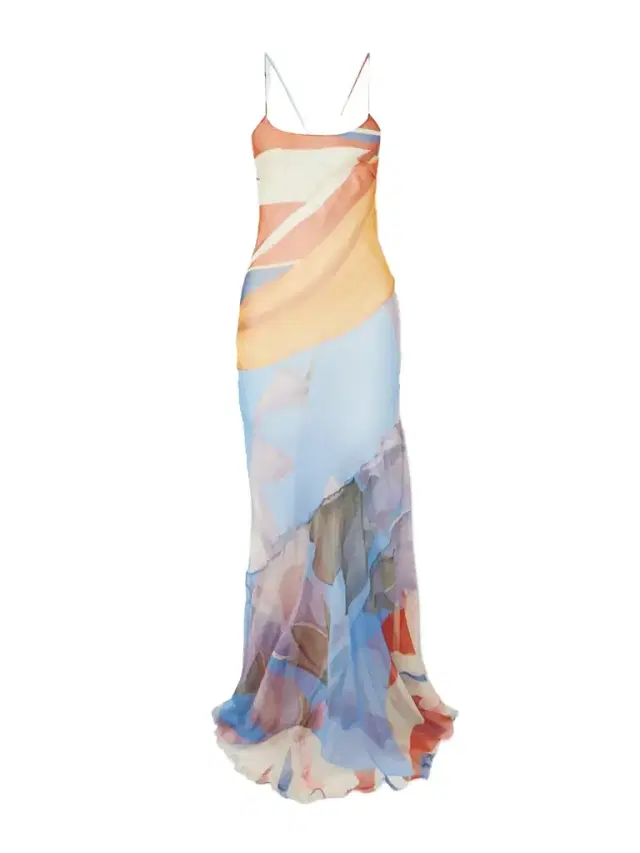 Palenque Flores Open-back Printed Silk-chiffon Maxi Dress