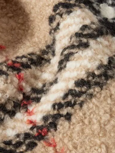 Burberry Fringed Checked Alpaca And Wool-blend Bouclé Scarf | Thumbnail 3 Burberry Fringed Checked Alpaca And Wool-blend Bouclé Scarf | Thumbnail 3