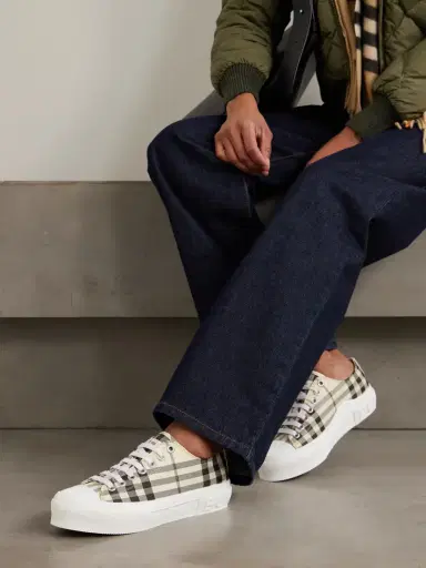 Burberry Checked Canvas Sneakers | Thumbnail 2 Burberry Checked Canvas Sneakers | Thumbnail 2