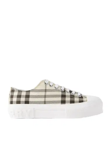 Burberry Checked Canvas Sneakers | Thumbnail 1 Burberry Checked Canvas Sneakers | Thumbnail 1