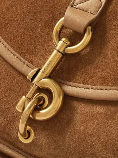 Burberry Small Leather-trimmed Suede Shoulder Bag | Thumbnail 4