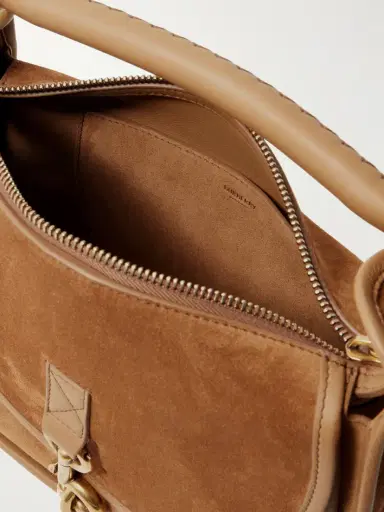 Burberry Small Leather-trimmed Suede Shoulder Bag | Thumbnail 5