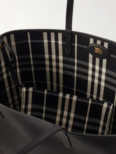 Burberry Reversible Leather And Checked Canvas Tote | Thumbnail 6