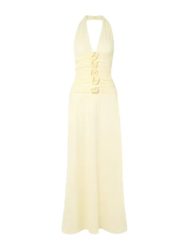 Villadiego Appliquéd Stretch-jersey Halterneck Maxi Dress