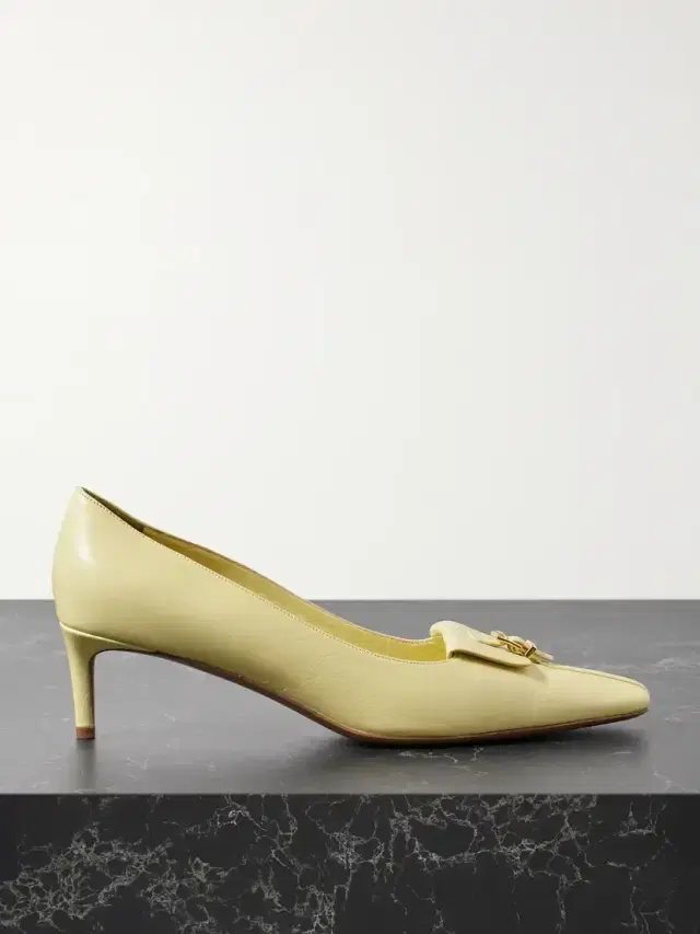 Celia Pocket Buckled Leather Pumps