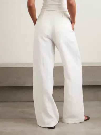 Emporio Sirenuse Annisa Pleated Ramie And Linen-blend Wide-leg Pants | Thumbnail 4 Emporio Sirenuse Annisa Pleated Ramie And Linen-blend Wide-leg Pants | Thumbnail 4