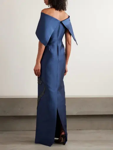 Erdem Off-the-shoulder Embellished Mikado Gown | Thumbnail 3 Erdem Off-the-shoulder Embellished Mikado Gown | Thumbnail 3