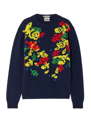 JW Anderson + Pringle Floral Intarsia-knit Cashmere Sweater | Thumbnail 1 JW Anderson + Pringle Floral Intarsia-knit Cashmere Sweater | Thumbnail 1